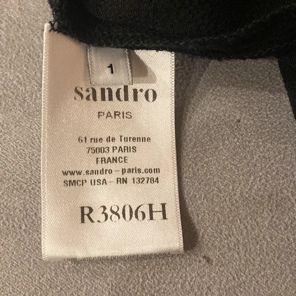 Sandro Paris FR sz 1 US sz S black mini dress zip back excellent pre owned cond - Picture 8 of 9